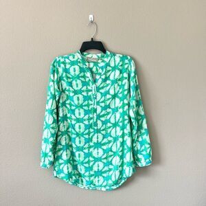 Utsa Printed Half Button Up Shirt